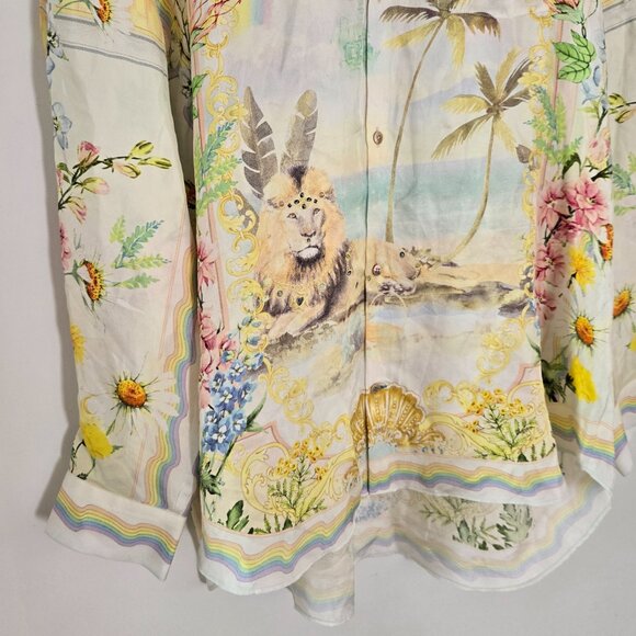 Camilla Delirium Days Mens Oversized Silk Shirt Medium b112E - Picture 8 of 10